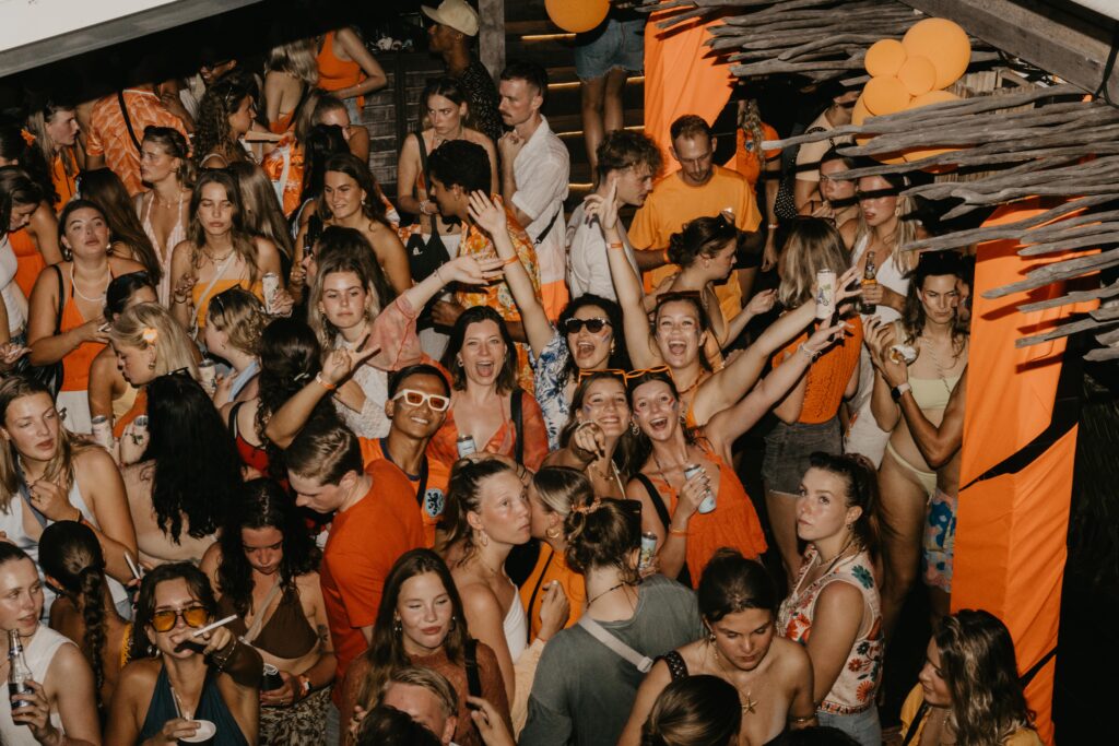 Kingsday Bali crowd at Sol Rooftop Bali packed rooftop party in Pererenan